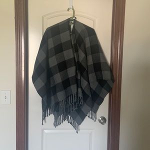 Abercrombie and Fitch Plaid Poncho